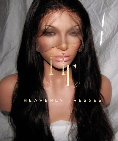 100 Percent Unprocessed Raw Virgin Natural Straight Human Hair Lace Front Wig - Jade