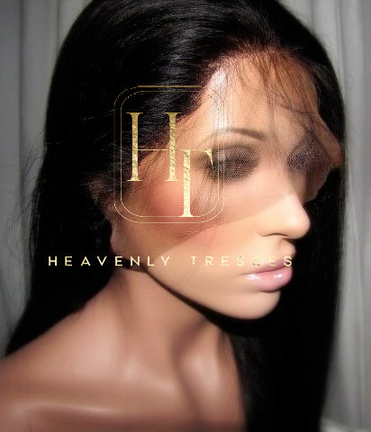 Silky Straight 100% Virgin hair Human Lace Front Wig - Kim (1)