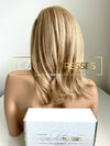 European Wig: Honey/Caramel Blonde Natural Straight with Layers- &quot; Bella [Made-to-Order]