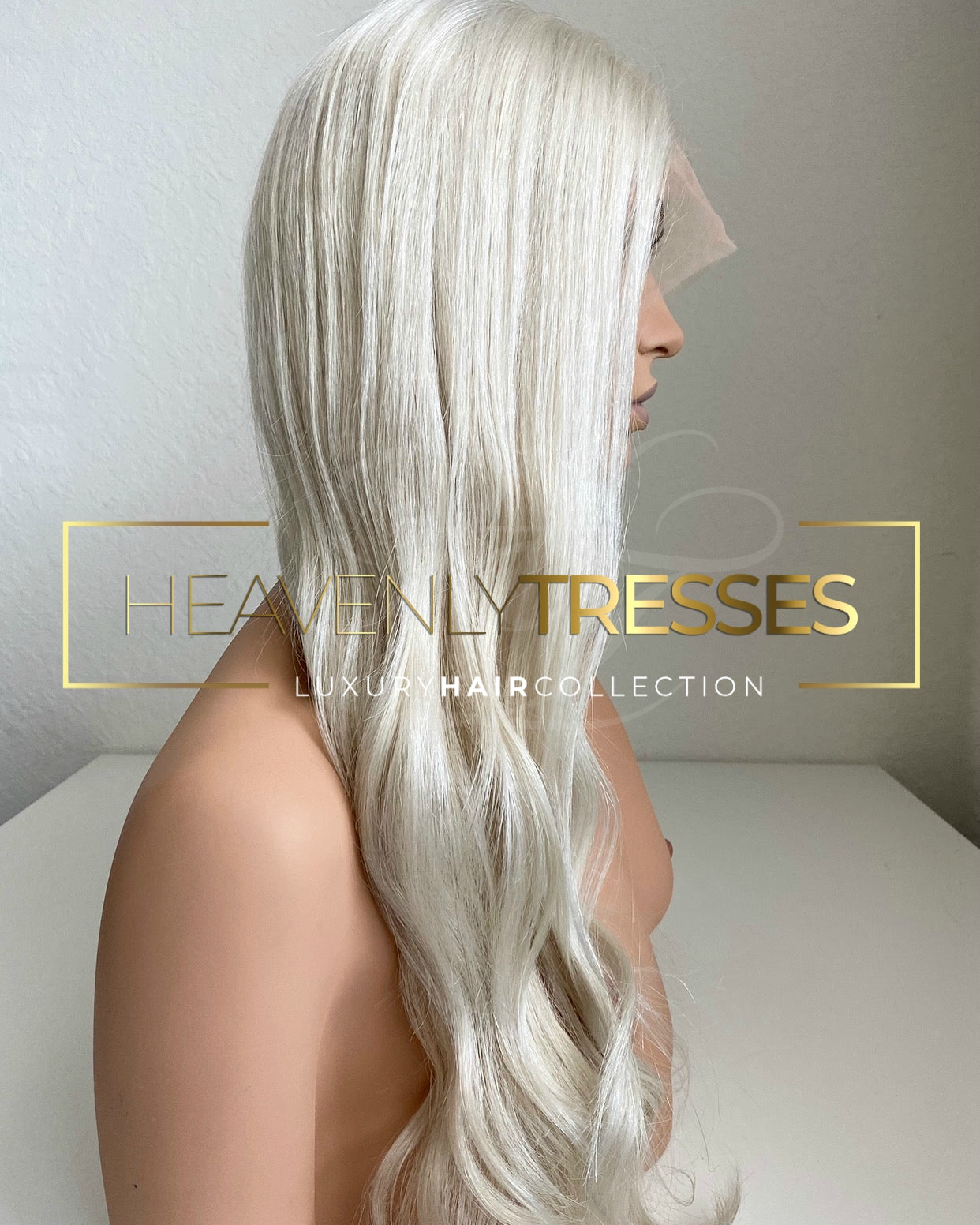 European Wig: Ice White Platinum Blonde Natural Straight - "Ava"
