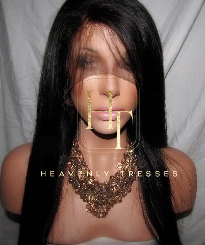 100 Percent Unprocessed Virgin Natural Straight Human Hair Lace Front Wig - Giovanni