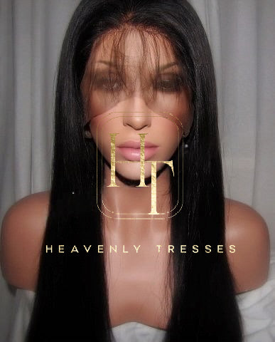 100% Raw Virgin Silky Straight Human Hair Lace Front Wig - Kim