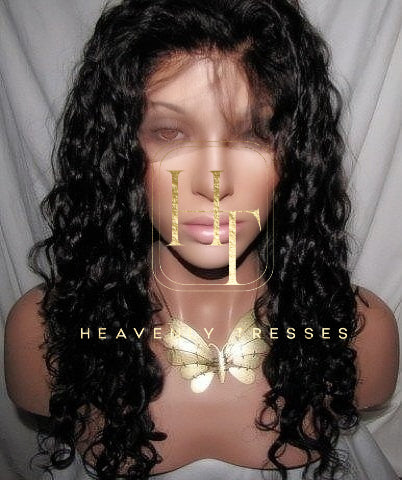 100% Virgin Spanish Curl Human Hair Lace Front Wig Brooklyn