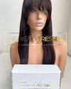 Luxury Virgin Wig with Front Bangs