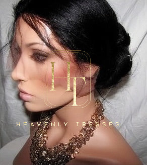 100% Natural Straight Virgin Human Hair Lace Wig - GIOVANNI 