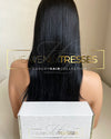 Custom Lace Wig: Natural Straight Jet Black Cut and Styled with Layers - &quot;Gina&quot; [Made-to-Order]