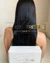 Custom Lace Wig: Natural Straight Jet Black Cut and Styled with Layers - &quot;Gina&quot; [Made-to-Order]