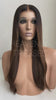 European Wig Mocha Brown Rooting with Chocolate and Copper Brown blended Balayage Mia