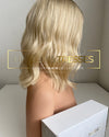European Wig: Bronde Roots w/ Bleach Blonde Ombre&#39; Short Bob - &quot; Shelby &quot; [Made-to-Order]