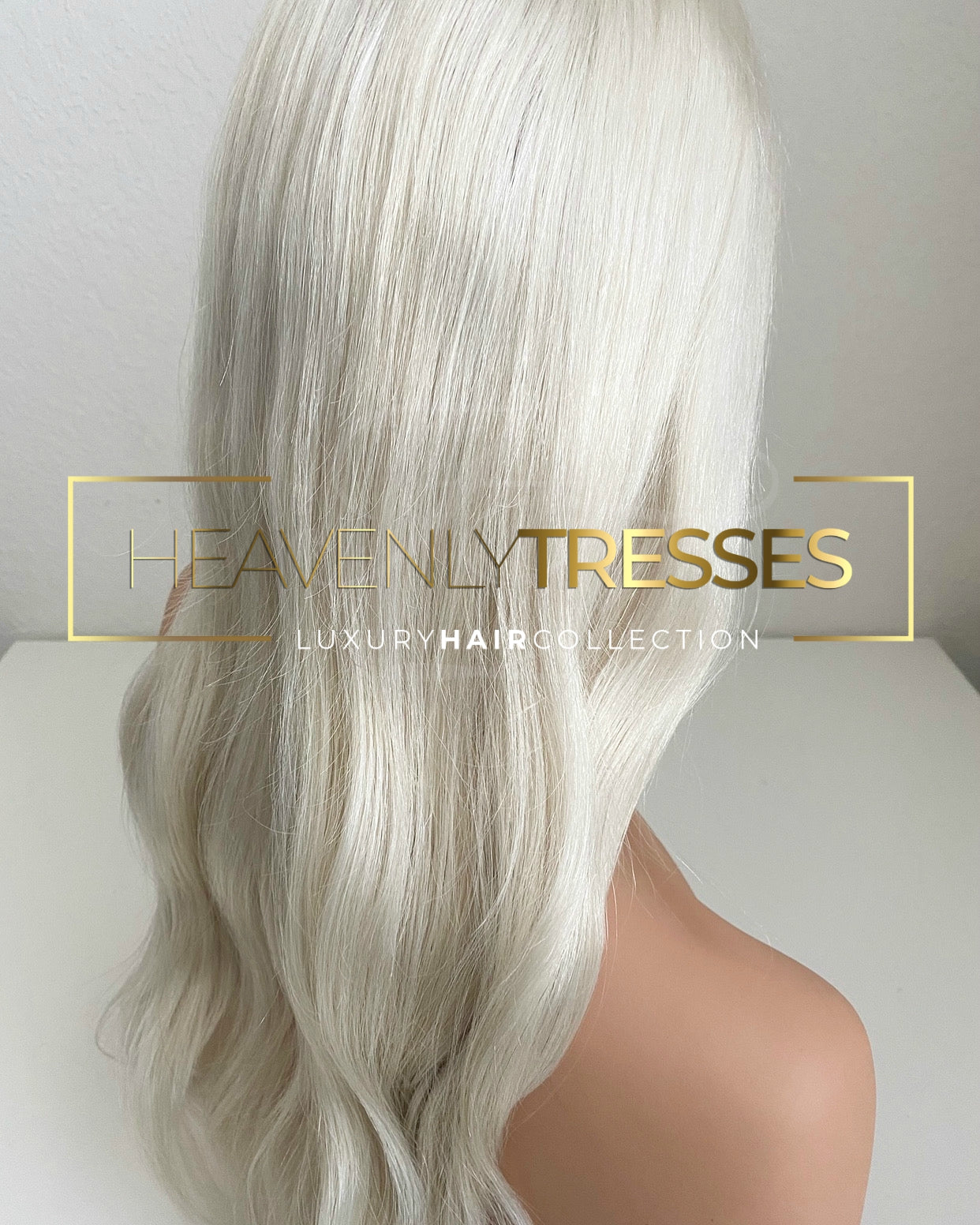 European Wig: Ice White Platinum Blonde Natural Straight - "Ava"