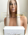 Custom Lace Wig: Silky Straight Platinum Blonde  - &quot;Arianna&quot; [Made-To-Order]