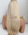 European Wig: Blonde with Dark Brown Rooted Ombre&#39; - &quot;Camilla&quot; [Made-to-Order]