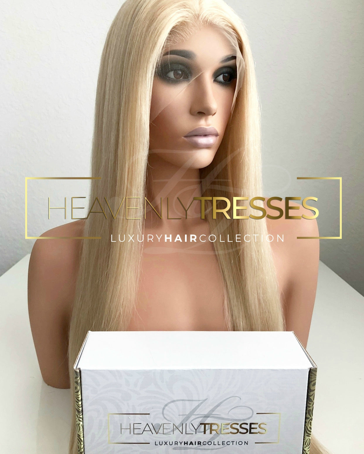 Custom Lace Wig: Silky Straight Light Ash Blonde - "Maria" [Made-To-Order]