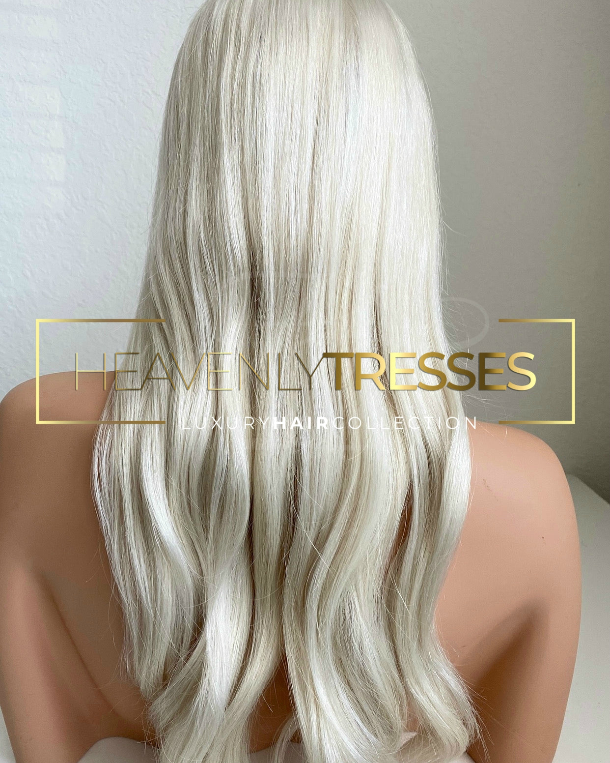 European Wig: Ice White Platinum Blonde Natural Straight - "Ava"